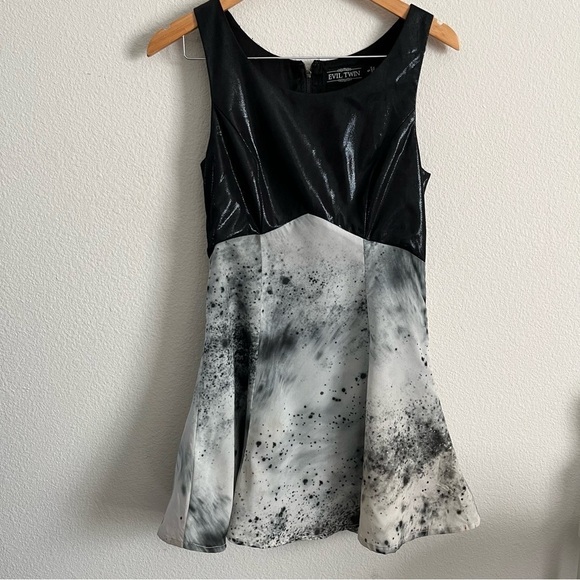 Evil Twin Dresses & Skirts - Revolve Evil Twin size small black and marble mini dress Y2K vibes goth